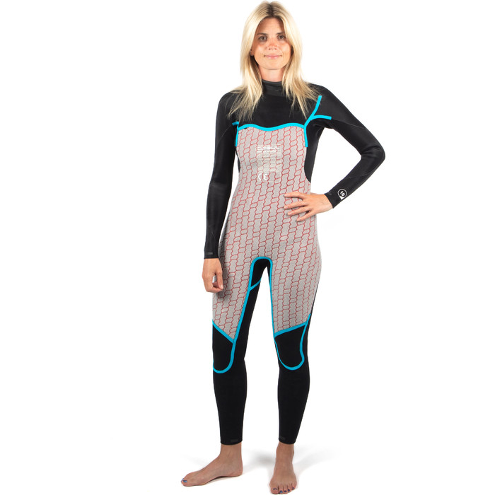 2025 Gul Womens Flexor Recore 3/2mm GBS Chest Zip Wetsuit FX1215/C2 - Black / Recore